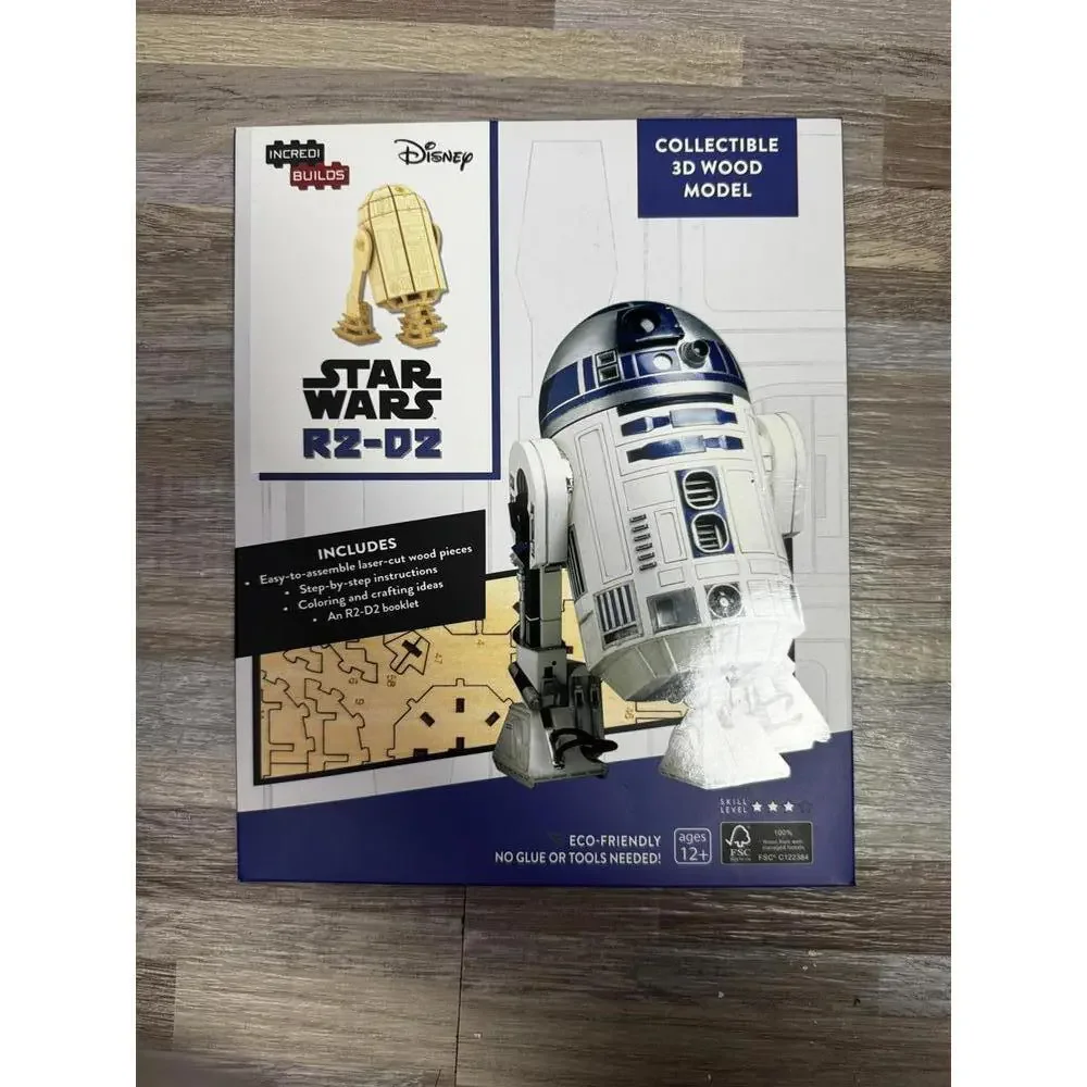star‎ wars r2-d2 3d wood model kit incredibuilds loot crate exclusive diy puzzle
